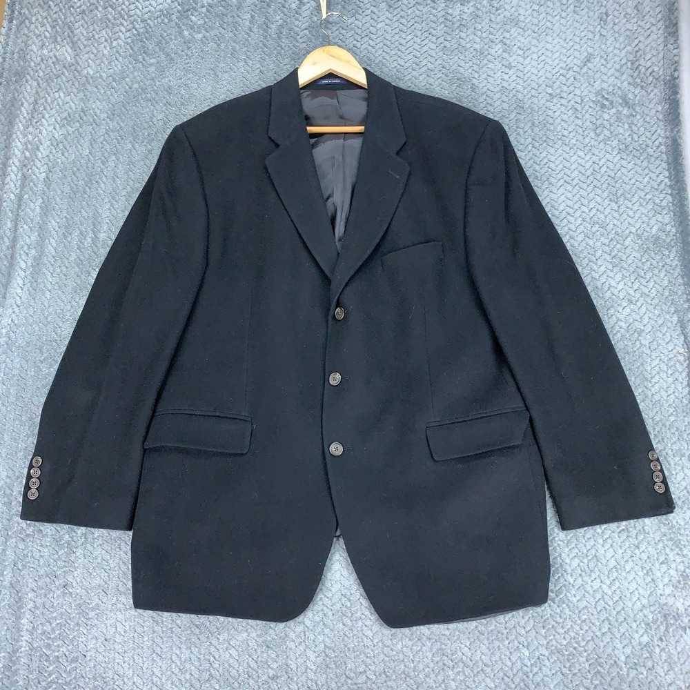 Ralph Lauren Sports Coat Jacket Men's Size 48R Black Dillard's 100% Camel Hair